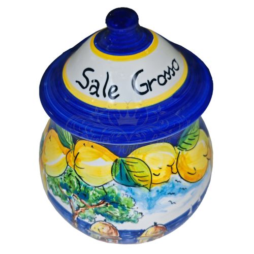 Barattolo Personalizzabile. Panorama. Ceramica di Vietri. Dipinto a Mano.