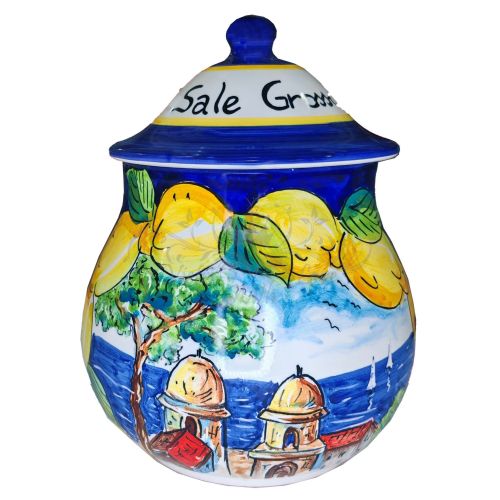 Tarro Personalizable. Panorama. Cerámica de Vietri. Pintado a Mano.