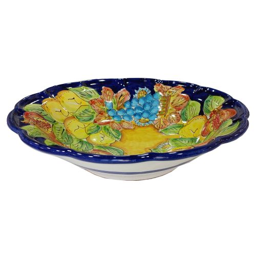 Scalloped bowl, deep plate, soup bowl, salad bowl. Fruit...