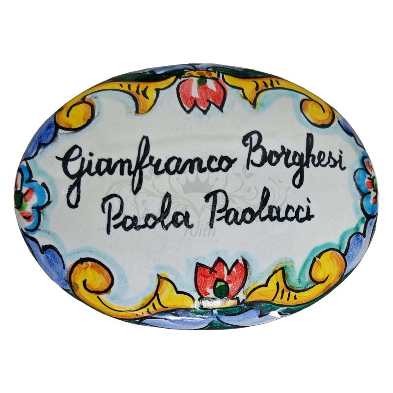 Targa ovale personalizzabile. Linea Barocco....