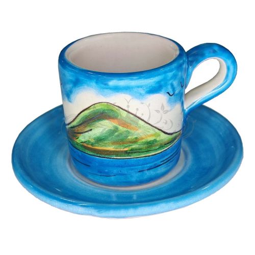 Coffee cup with saucer. Napoli Line. Vietri ceramic.... 2