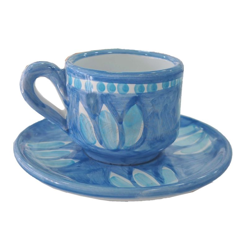 Taza con platito. Línea Pincelada. Cerámica de...