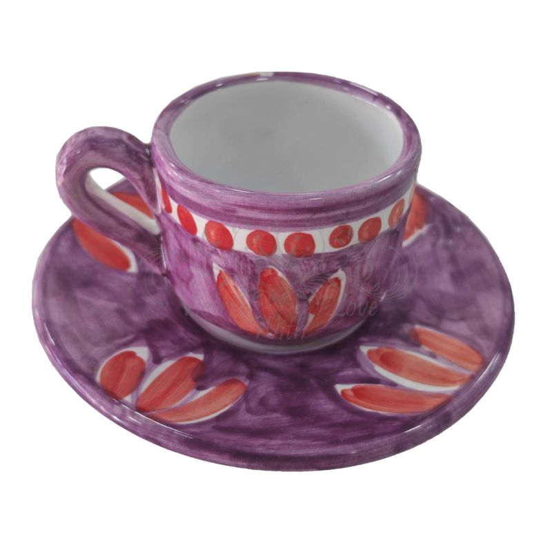 Taza con platito. Línea Pincelada. Cerámica de...