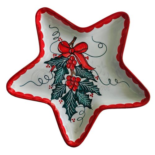Sternförmiger Teller. Weihnachtskollektion....