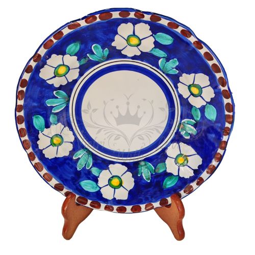 Plate. Flowers Line. Positano Model. Vietri ceramic. Available: soup, dinner, fruit/dessert or charger plates.