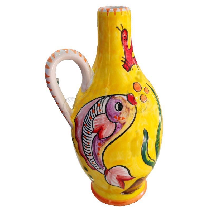 Oil & vinegar cruet bottle with handle. Sea...