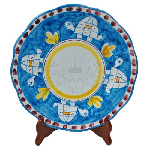 Juego de Platos. Colección Animaletti. Cerámica de Vietri Pintada a Mano