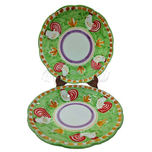 Plate Set. Animaletti Collection. Hand-Painted Vietri Ceramics