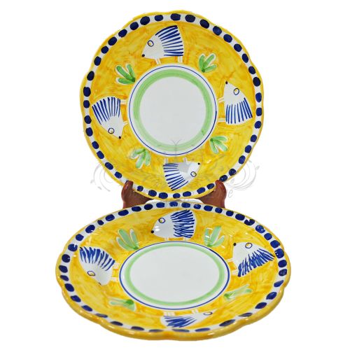 Plate Set. Animaletti Collection. Hand-Painted Vietri Ceramics