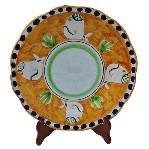 Plate Set. Animaletti Collection. Hand-Painted Vietri Ceramics