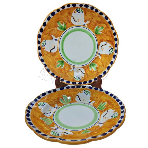 Plate Set. Animaletti Collection. Hand-Painted Vietri Ceramics