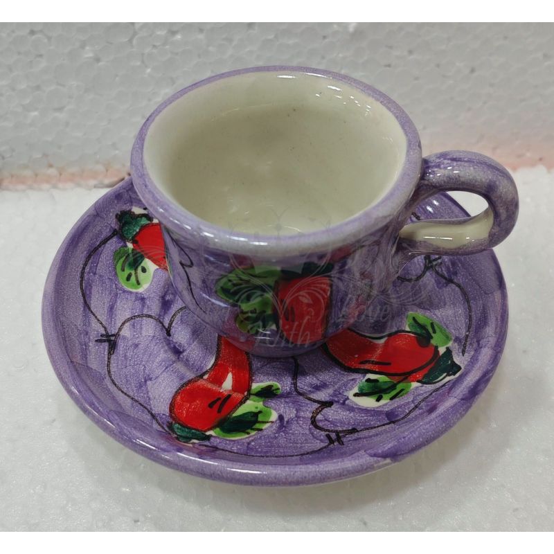 Coffee cup with saucer. Chili Line. Vietri...