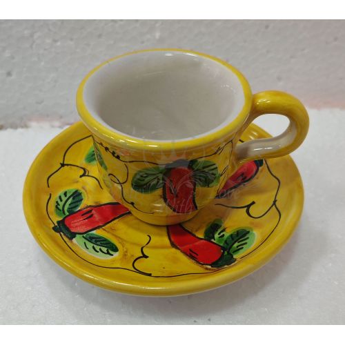 Coffee cup with saucer. Chili Line. Vietri ceramic.... 2