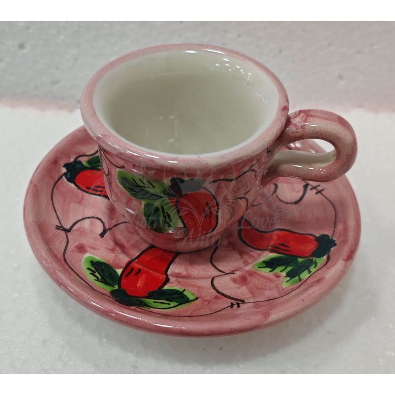 Coffee cup with saucer. Chili Line. Vietri...
