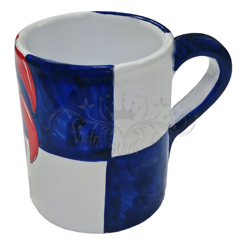 MUG cup. Squares & Chili Peppers line. Vietri...