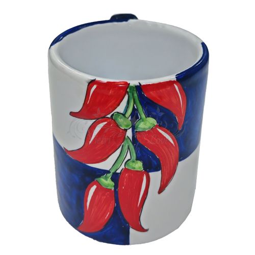 MUG cup. Squares & Chili Peppers line. Vietri ceramics....