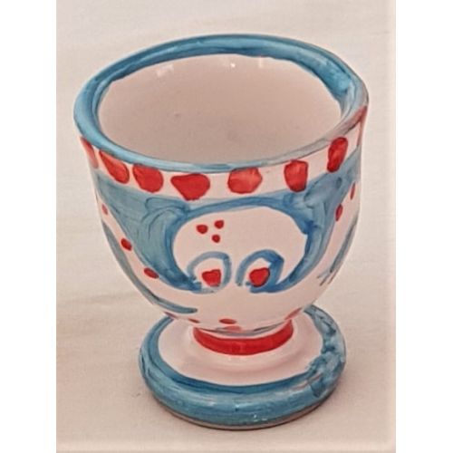 Egg Holder animals line light blue, octopus - handpainted...