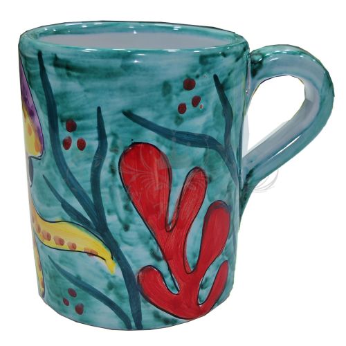 MUG-Tasse. Marine Linie. Vietri-Keramik. Handbemalt. 2