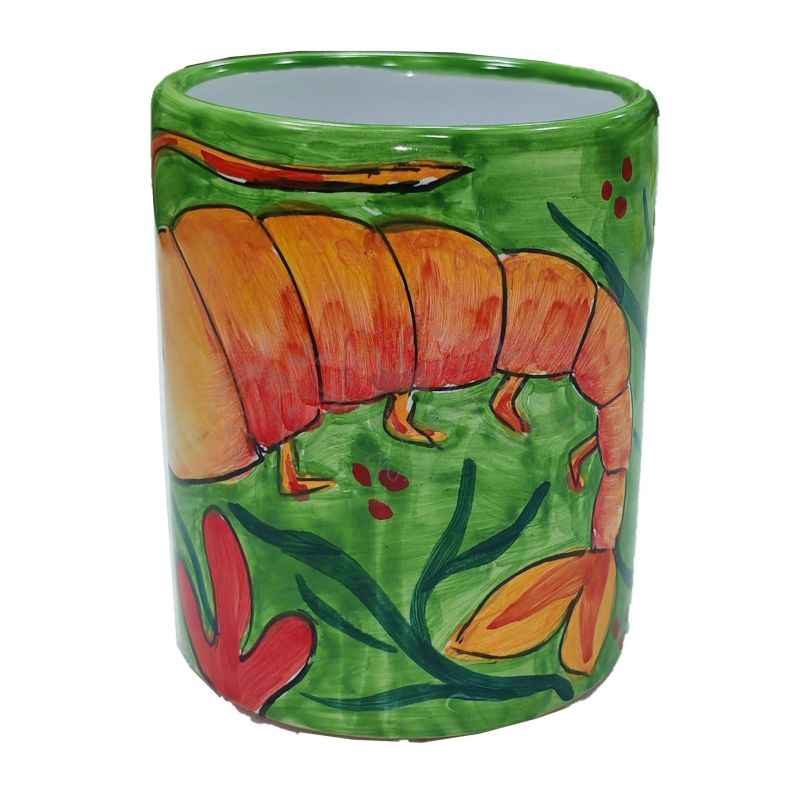 Glass. Marine Line. Vietri ceramic. Hand-painted.