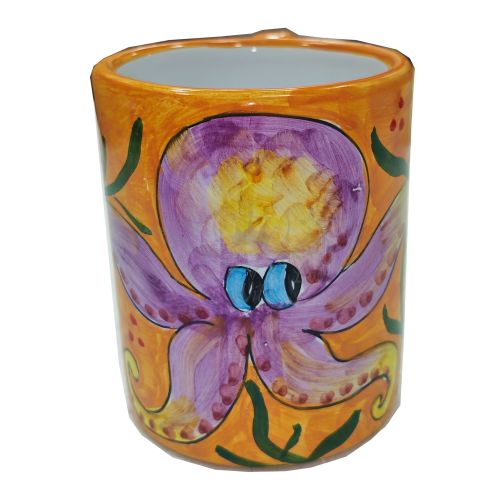 Glass. Marine Line. Vietri ceramic. Hand-painted.