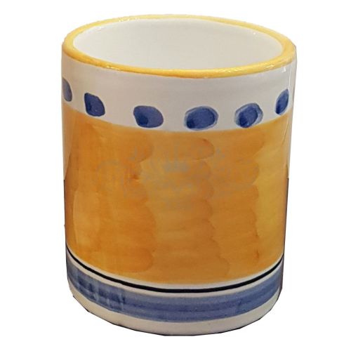 Glass. Brushstroke line. Vietri ceramics. Hand painted