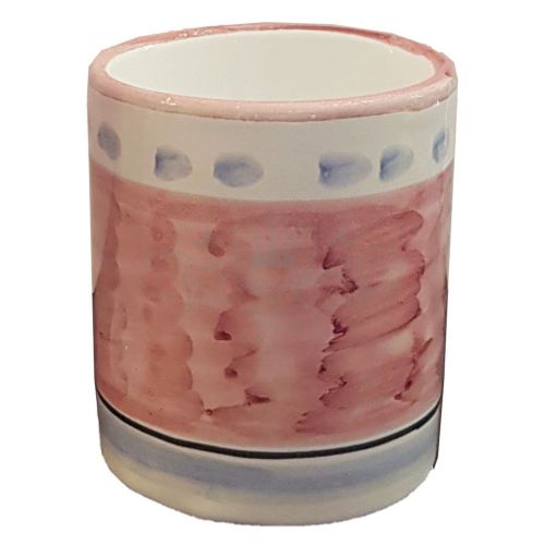 Bicchiere. Linea Pennellato. Ceramica vietrese. Dipinta a mano