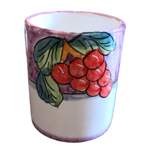Glass. Fruit line. Vietri ceramics. Hand painted