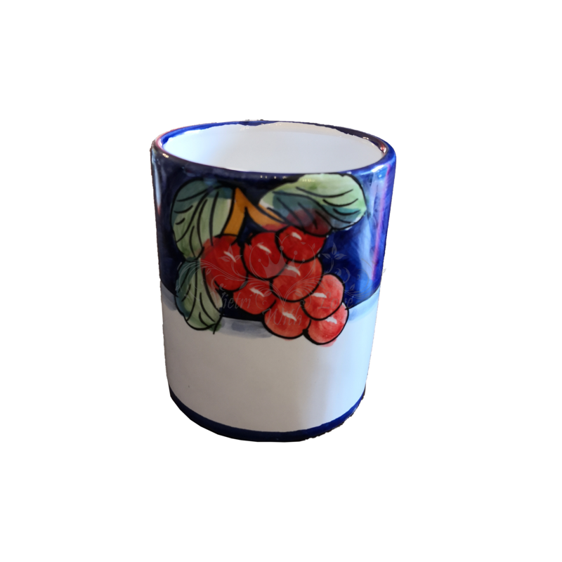 Vaso. Línea frutas. Cerámica vietrese. Pintado...