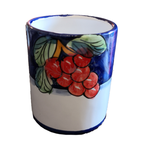 Vaso. Línea frutas. Cerámica vietrese. Pintado a mano