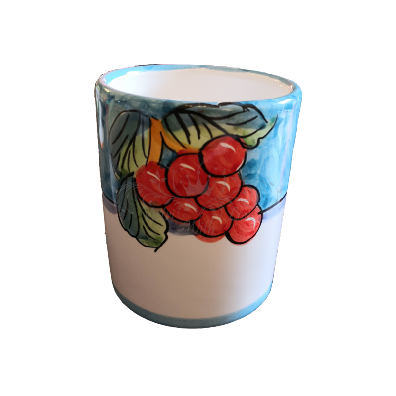 Glas. Obst-Linie. Vietri-Keramik. Handbemalt.