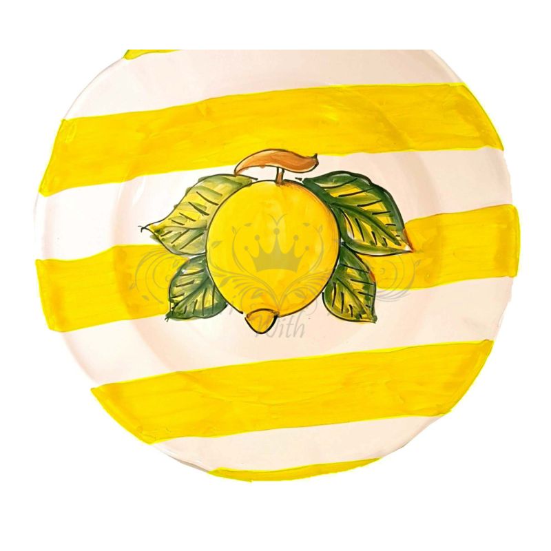 Plate. Stripes Line. Lemon Design. Vietri...