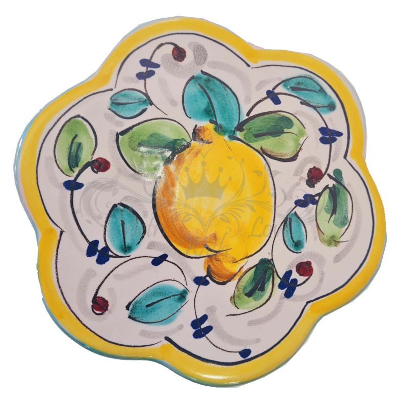 Pan rest Lemon and Flowers Line. Handmade...