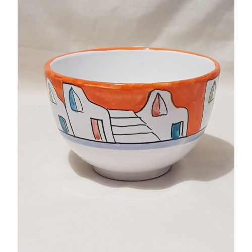 Cup. Perfect for milk, cappuccino, or tea. Houses & Lemons Line. Vietri Ceramics. Hand-painted.
