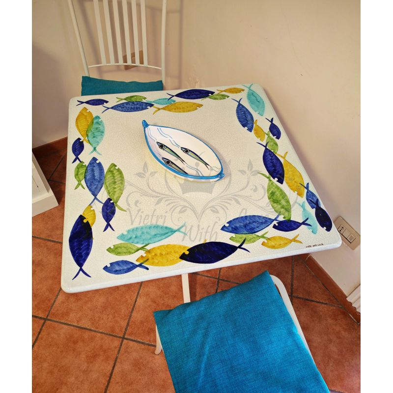 Table. Ceramicized lava stone table. Circular...