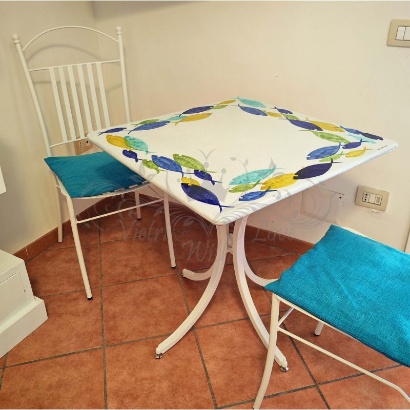 Table. Ceramicized lava stone table. Circular...