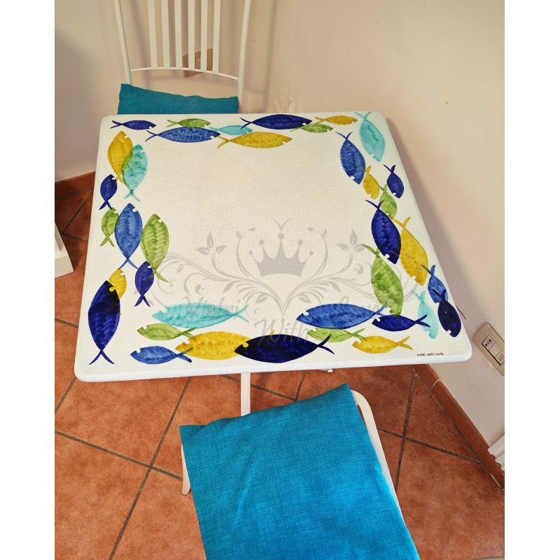 Table. Ceramicized lava stone table. Circular...