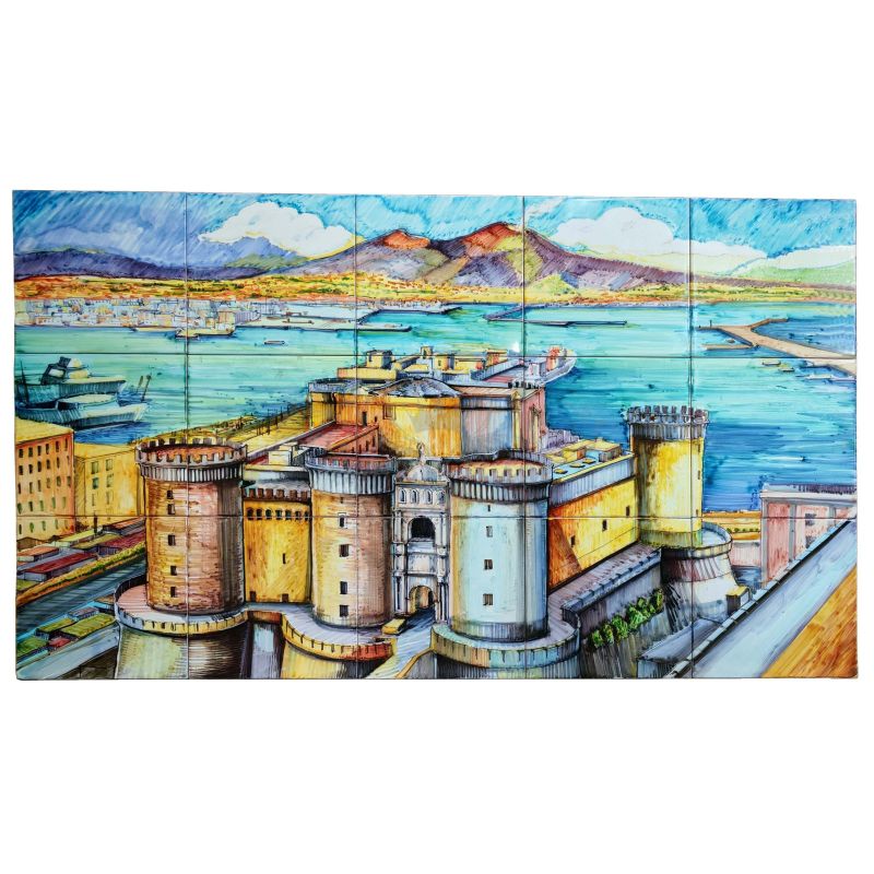 Wall Panel -Panorama NAPLES- view Hand-painted...