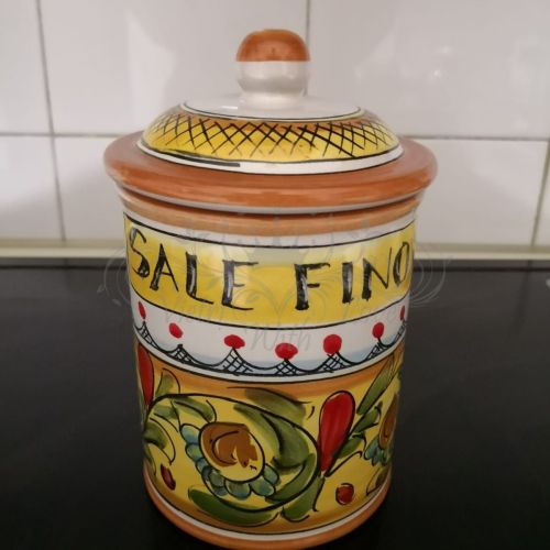 Customizable Jar. Geometric Line. Vietri Ceramic.... 2