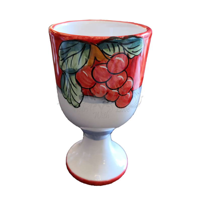 Goblet. Fruit Collection. Vietri ceramics....