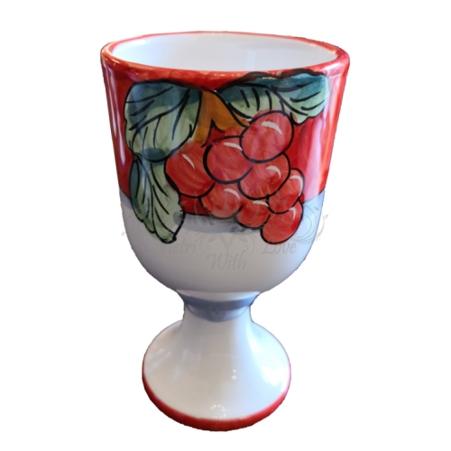 Cáliz. Línea Fruta. Cerámica de Vietri. Pintado a mano.