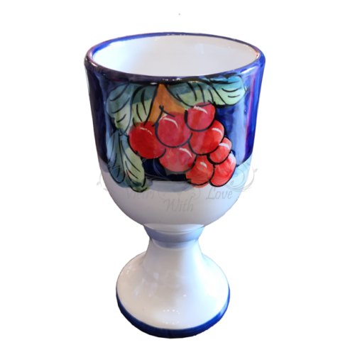 Goblet. Fruit Collection. Vietri ceramics. Hand-painted.