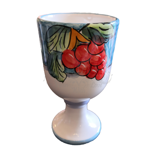 Calice. Linea Frutta. Ceramica di Vietri. Dipinto a mano.
