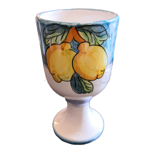 Goblet. Fruit Collection. Vietri ceramics. Hand-painted.