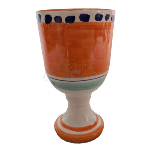 Goblet. Brushstroke Collection. Vietri Ceramics. Hand-painted.