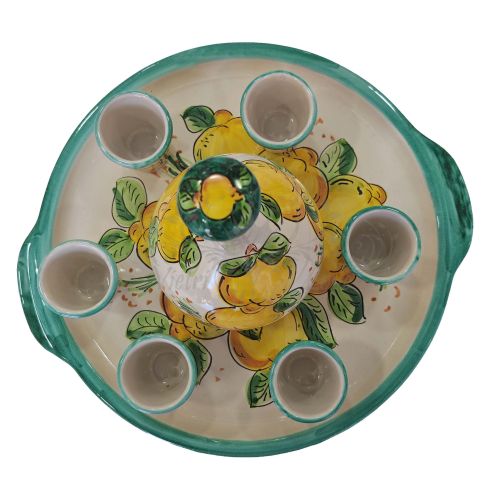 Limoncello. Bottiglia vassoio e 6 bicchieri. Linea... 2