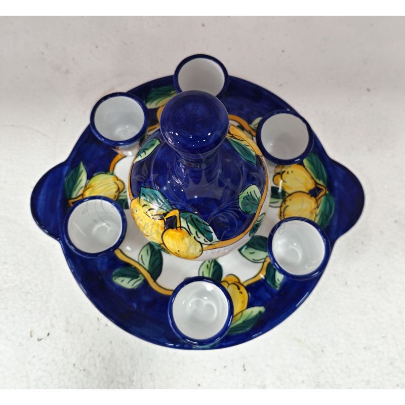 Set Limoncello. Bottiglia vassoio e 6...