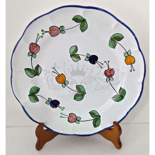 Glockenblumen-Teller. Vietri-Keramik. Flach-, Tief-,...