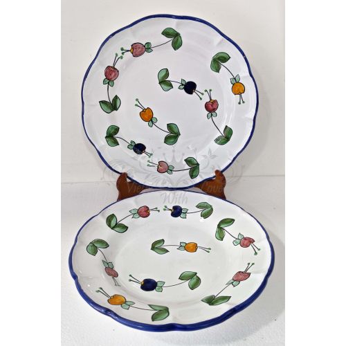 Dish, plate Flower bell line. Vietri ceramic. Flat, soup,... 2