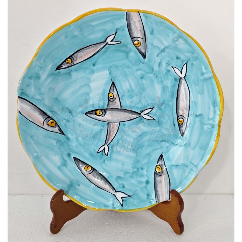 Teller Linie Marini. Kleine Fische....