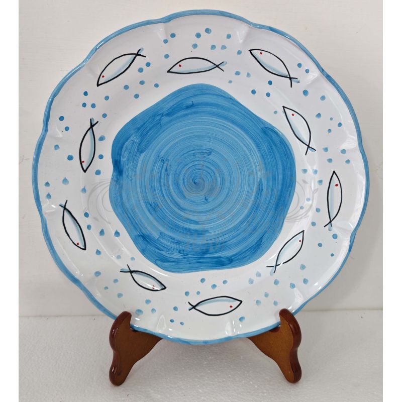 Plate. Marine Line. Stylized. Vietri Ceramic -...